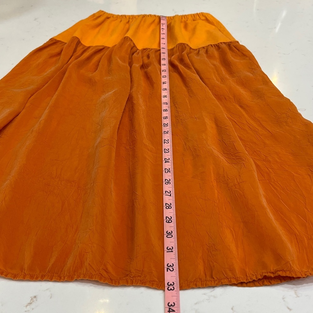Johnny Was Vintage Orange T-Shirt Maxi Skirt – 100% Cotton – Made in USA - Picture 8 of 8